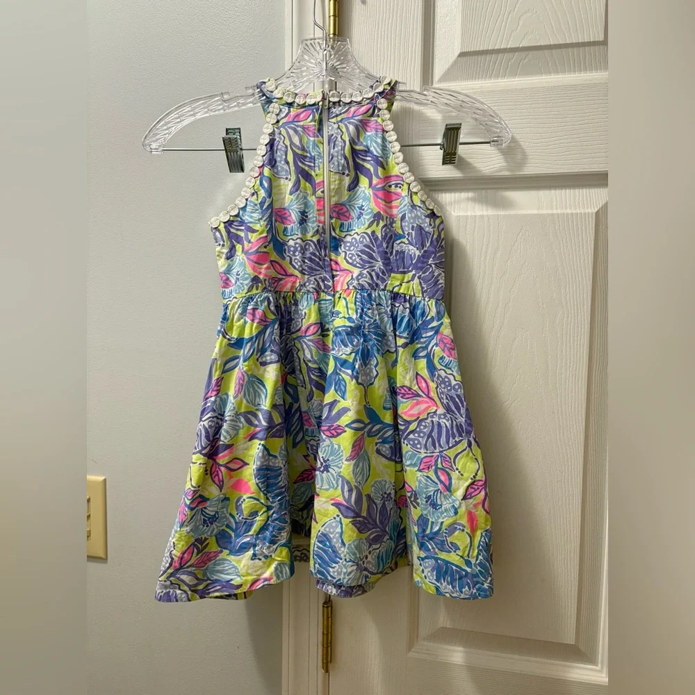 Lilly Pulitzer Little Kinley Dress Girls Size 6 Dew Drop Stay Fly